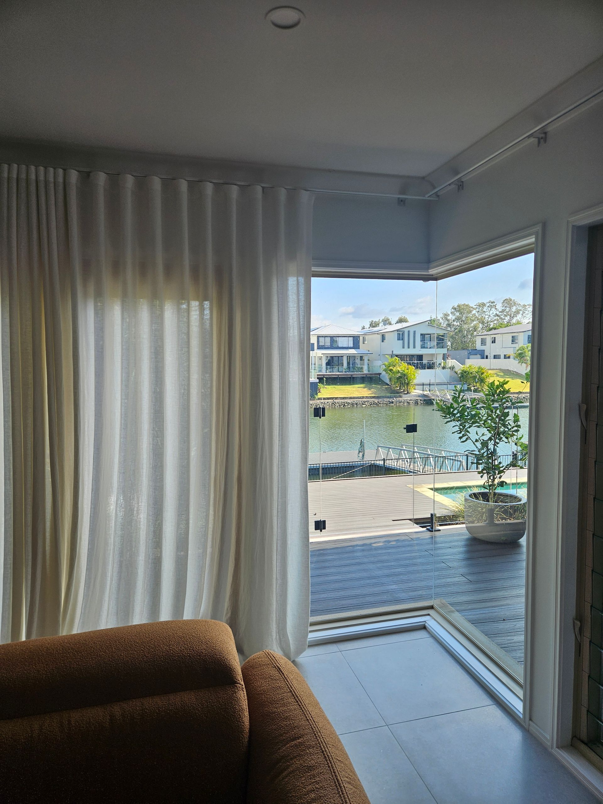 linen sheer curtains Gold Coast