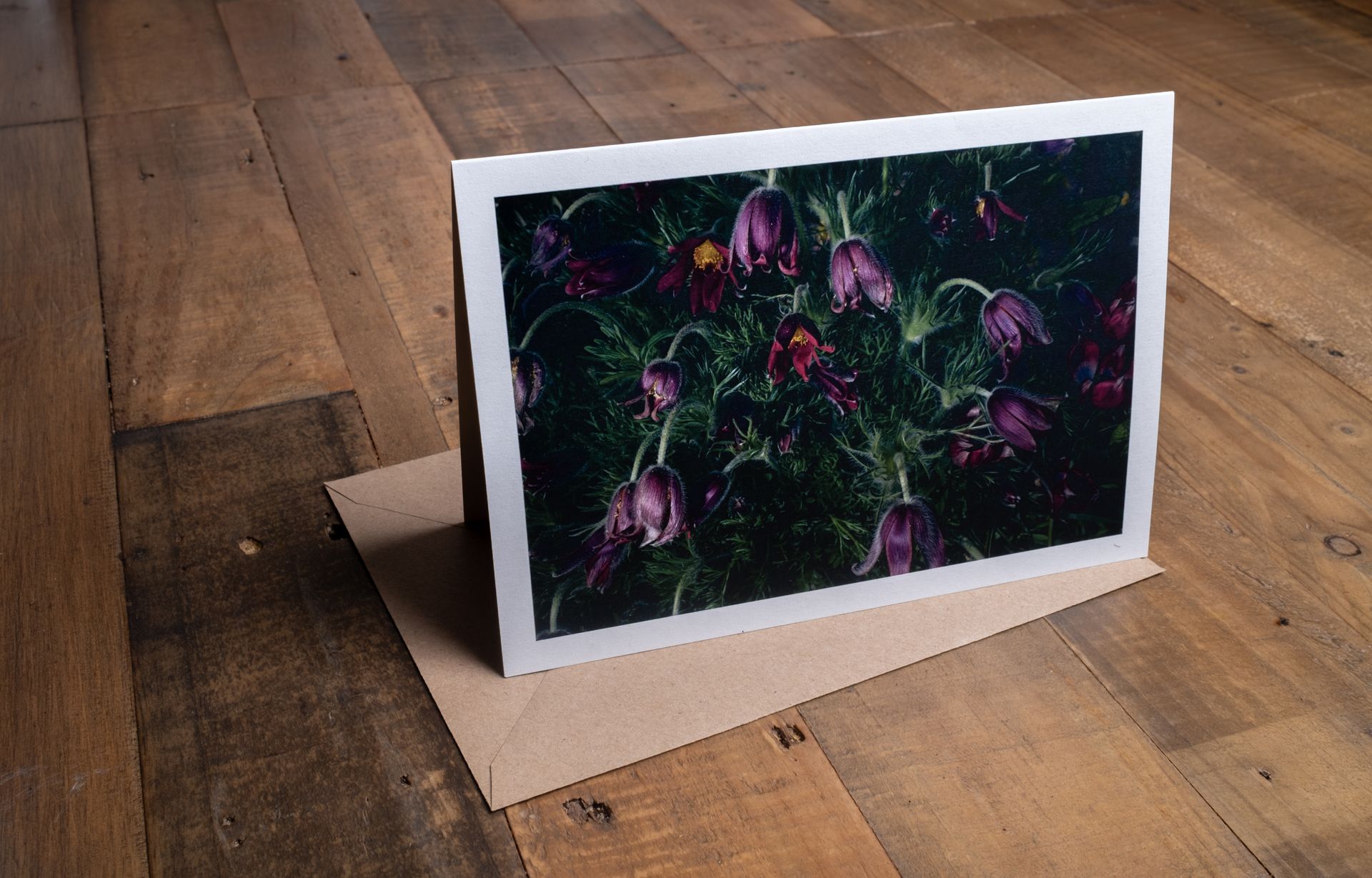 Wind Flowers - 100% Sustainable Greeting Card featuring award winning floral photography by Oana M. Baković.