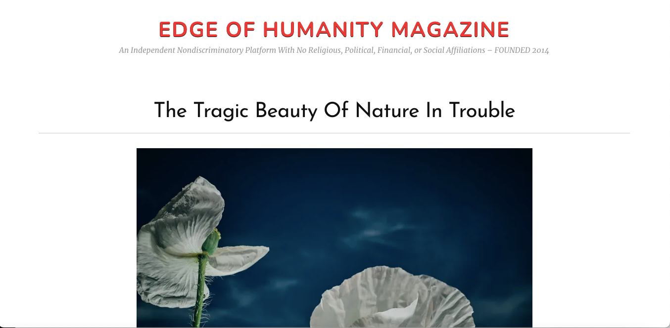Oana Baković's Online Feature @Edge of Humanity Magazine, October 2024