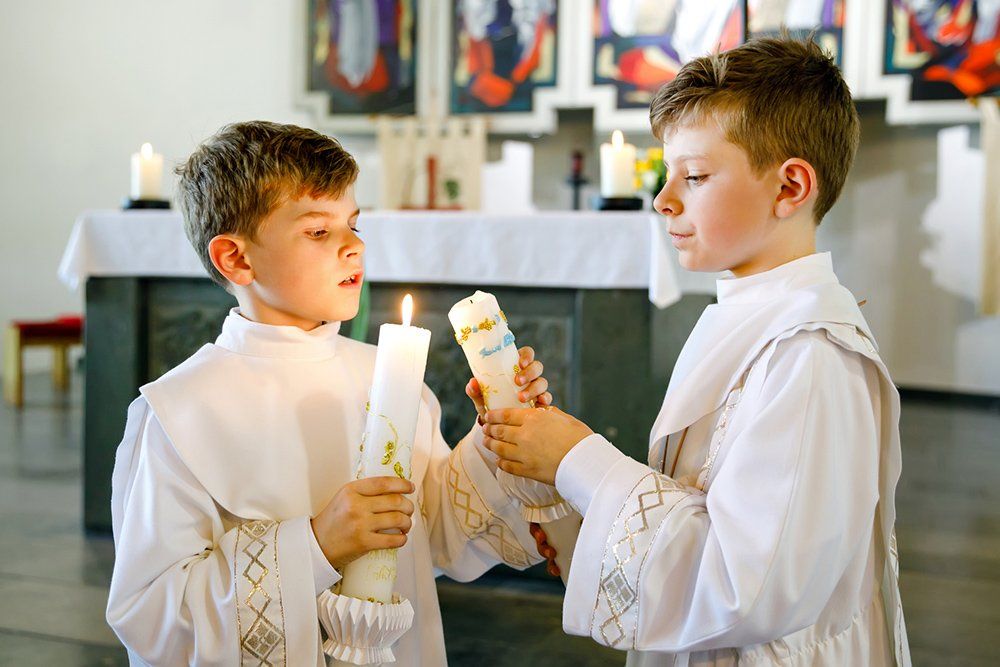 Boys Receiving Their First Communion — Saint John, IN — Boric Religious Gift