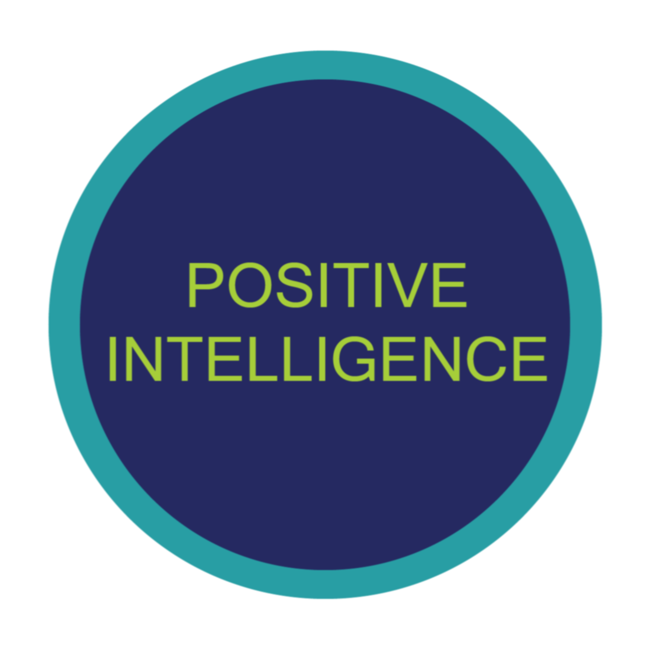Circular teal and navy logo with lime text reading “POSITIVE INTELLIGENCE”