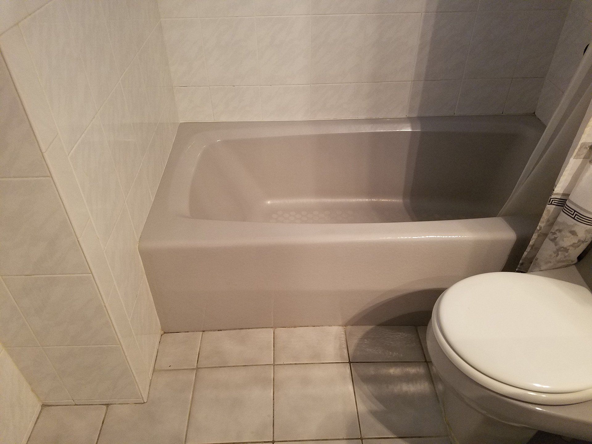 dusky color bath tube before