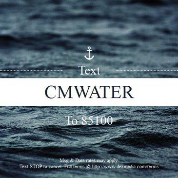 Text CMWATER to 85100