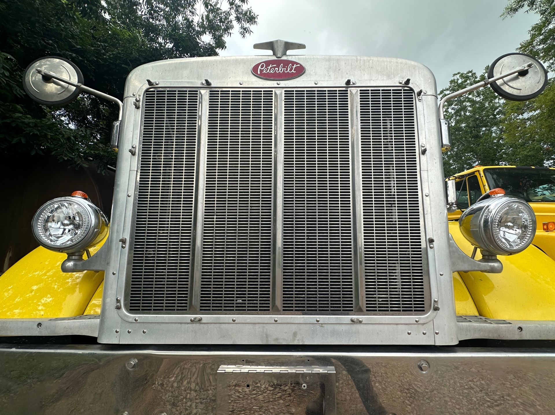 Grill view of company truck