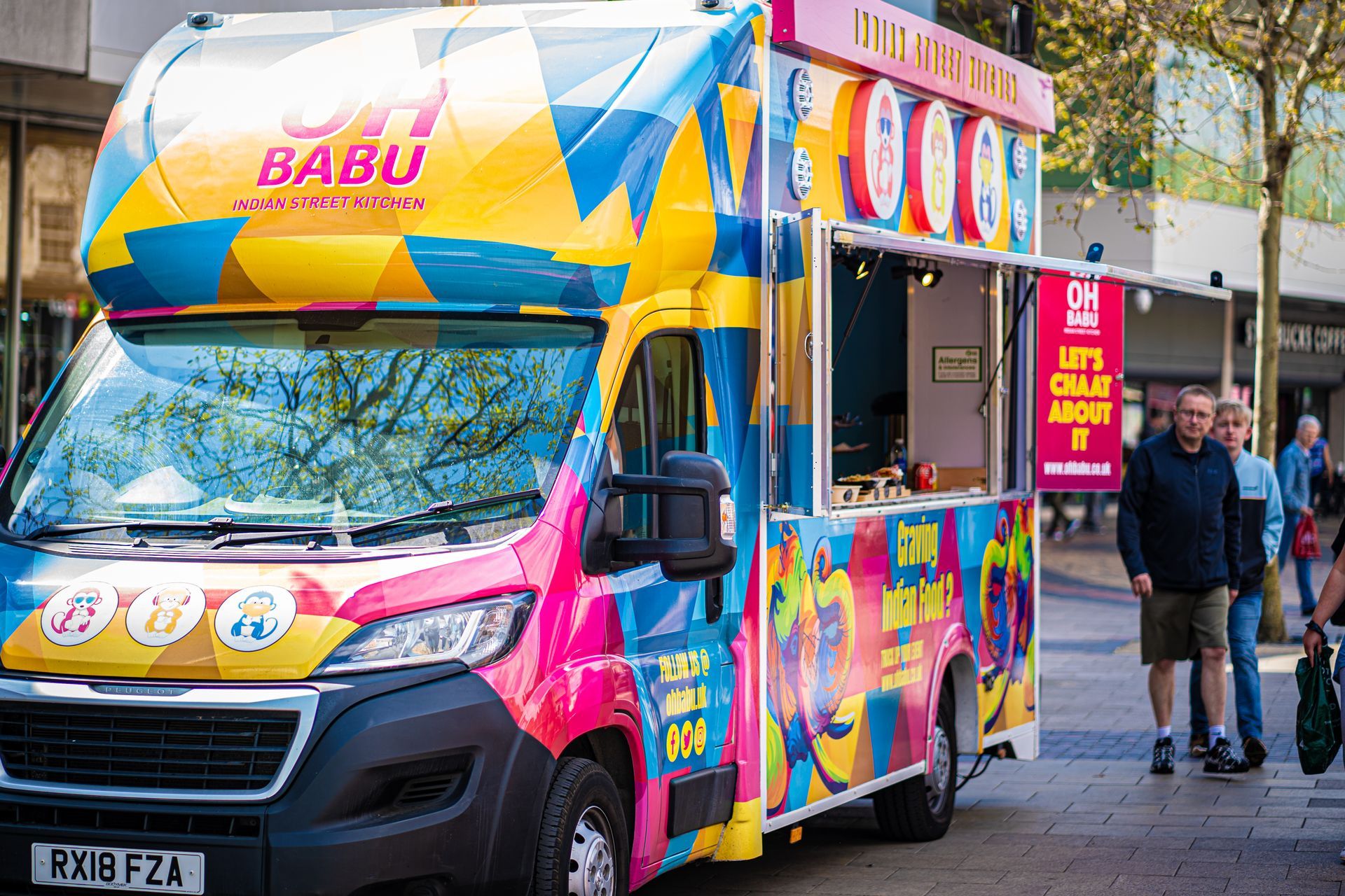 Colorful food truck 