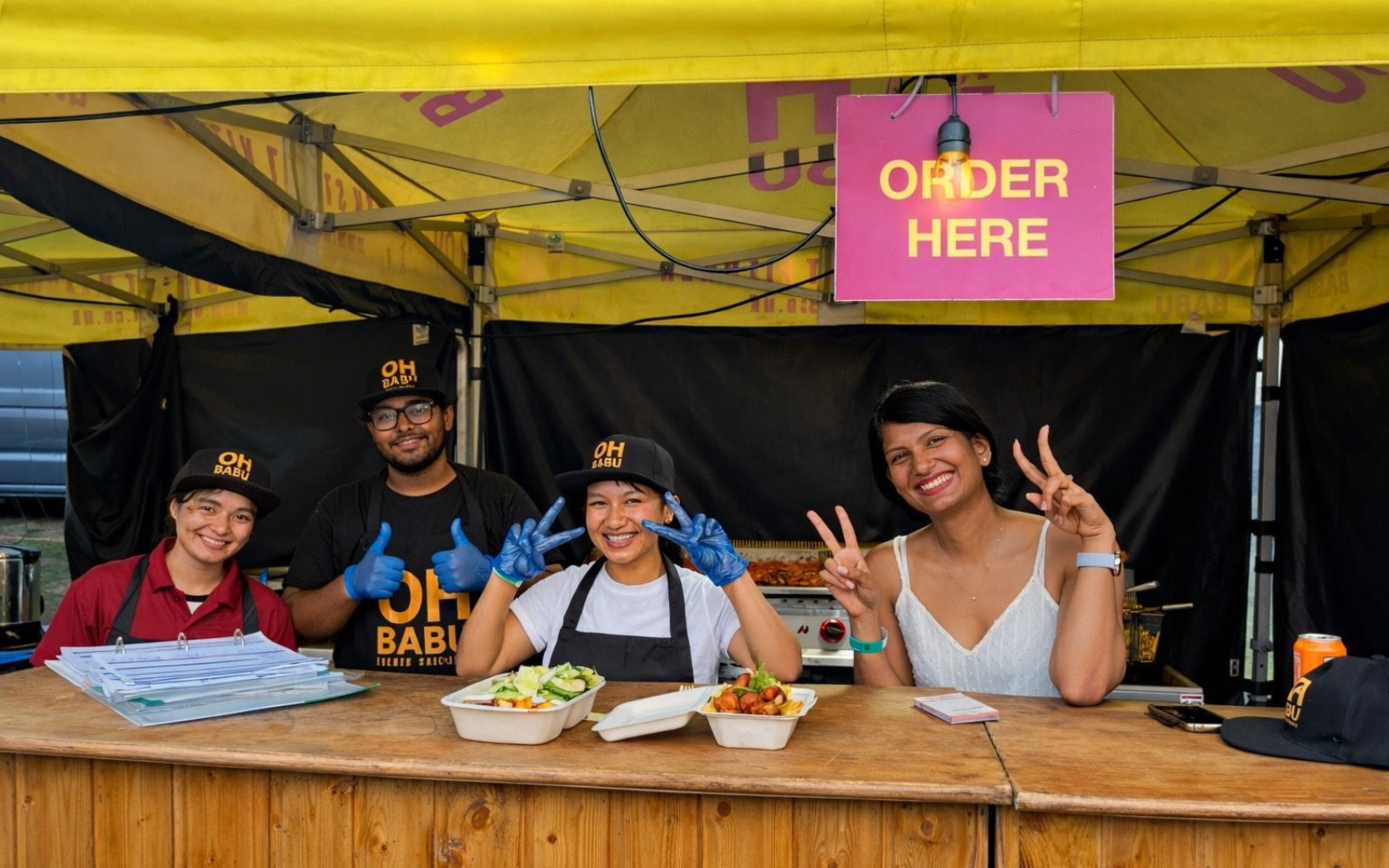 Oh Babu food truck staff