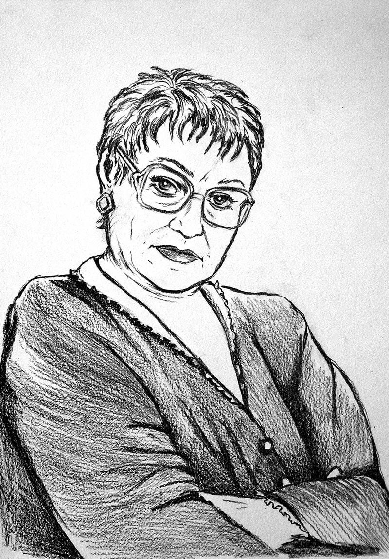 Illustration of Jefferson Country character, Frances Rank