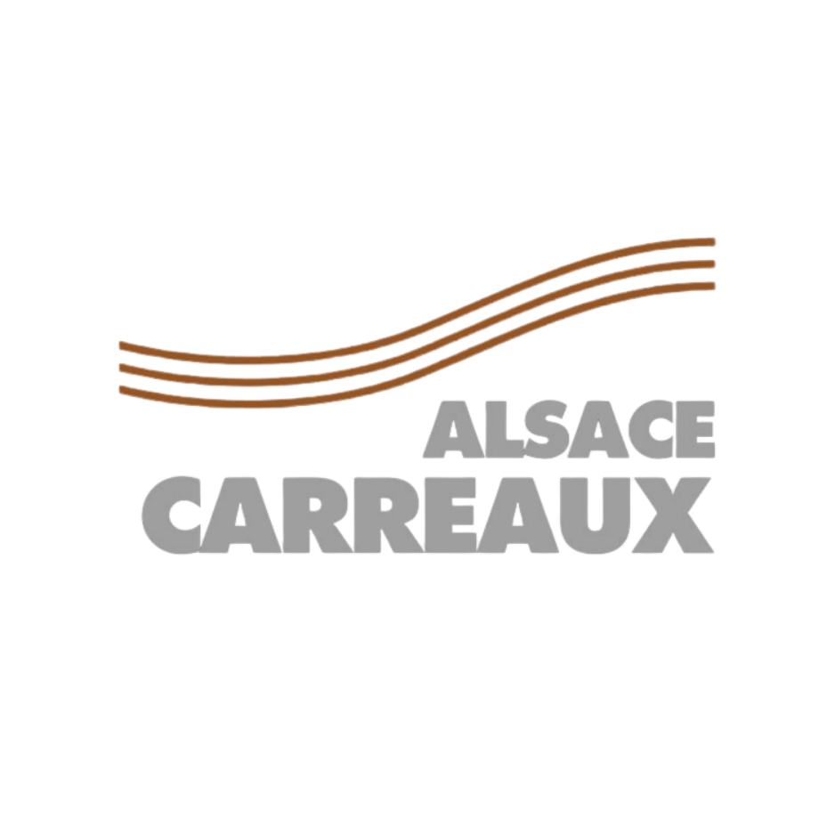 Un logo pour les carreaux d'Alsace avec une vague au milieu