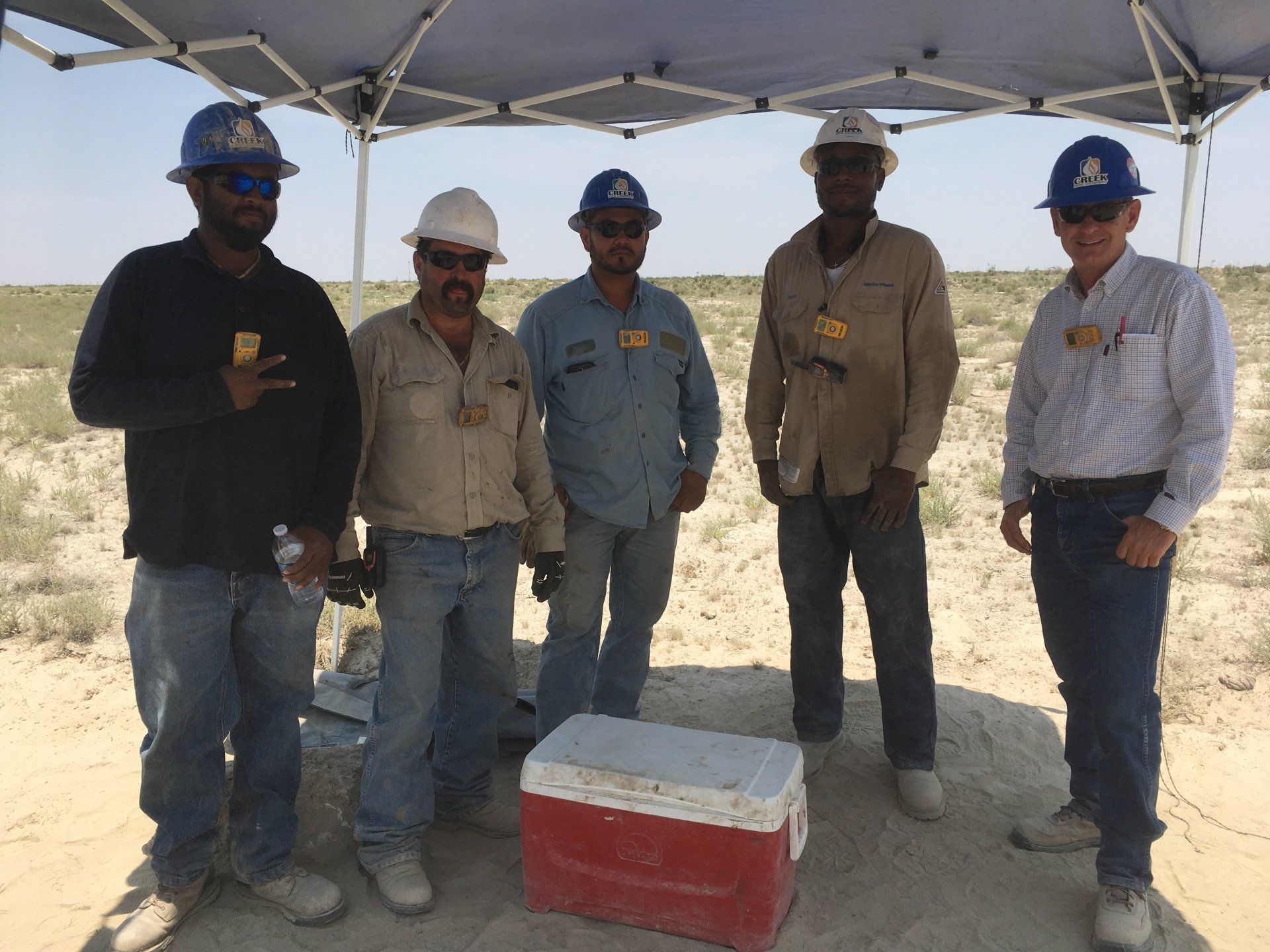 Roustabout crew in the Permian Basin, TX