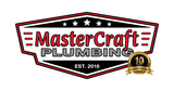 MasterCraft Plumbing Pro Services logo in NEGA. MasterCraft in red and plumbing in gray. 10 years of plumbing in Jefferson