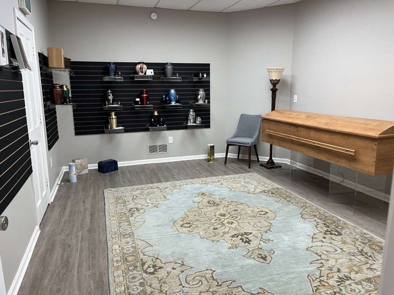 Showroom at Comfort Cremations in Lafayette, IN.