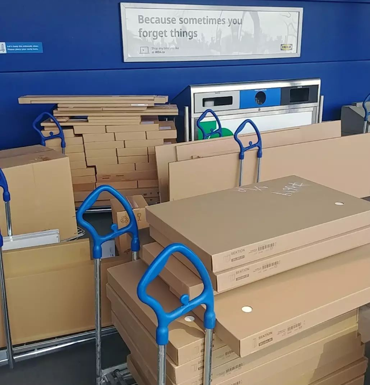 A sign on the wall says because sometimes you forget things