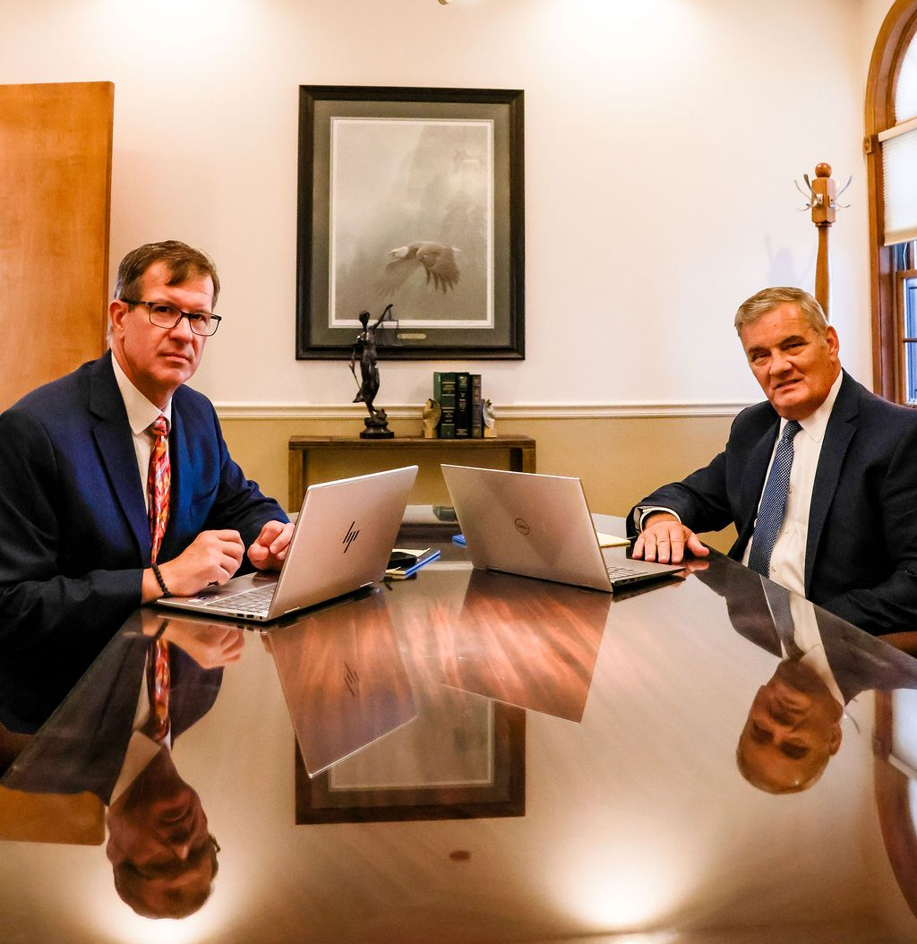 Attorney David Novak and Attorney David Wilson at Wilson and Novak La Offices in Merrillville, Indiana