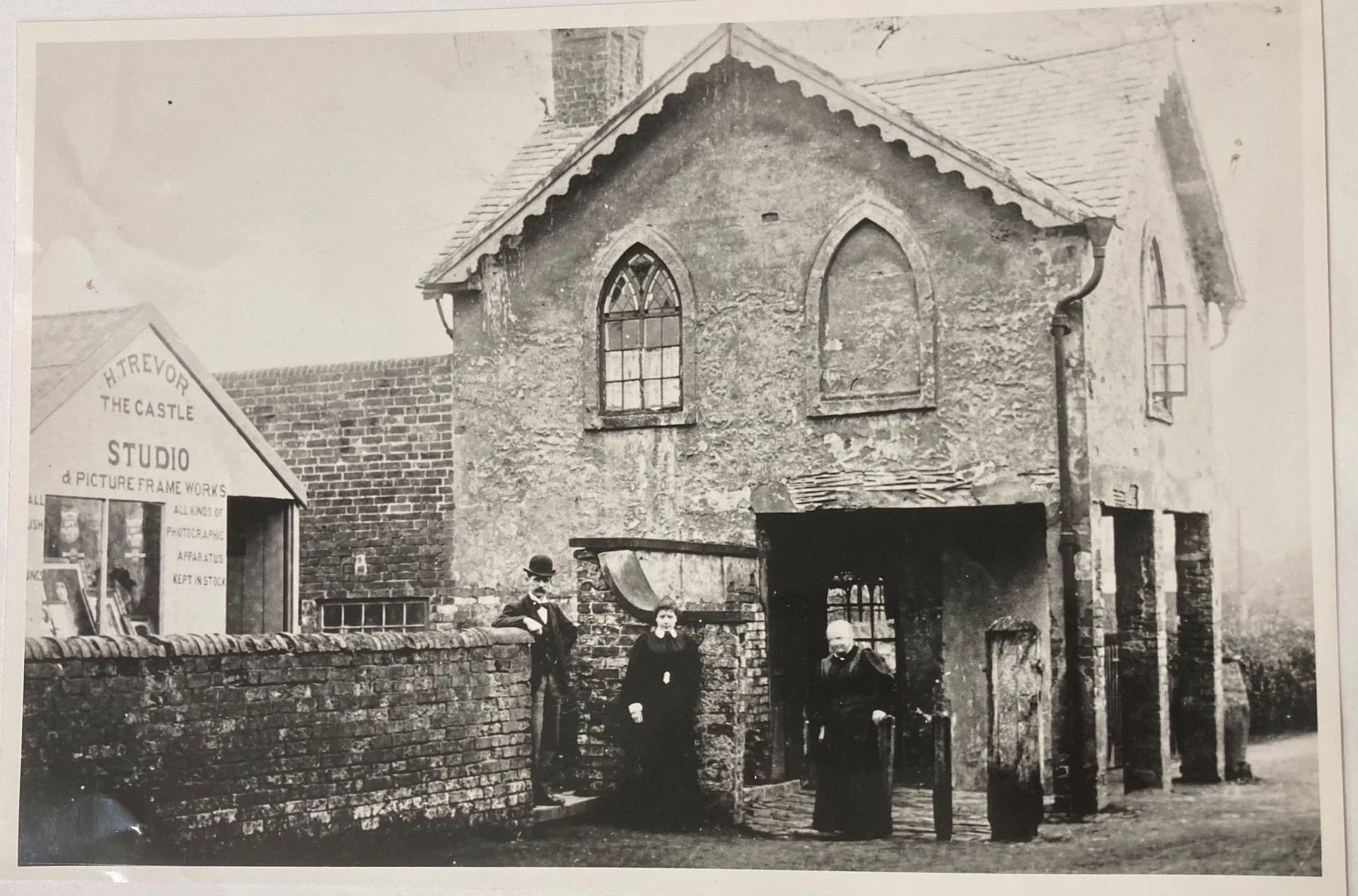 A black and white photo of a Priest House on South Street