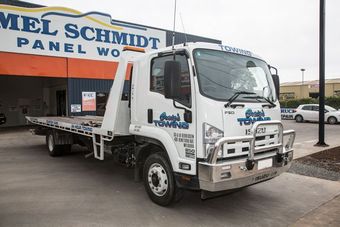 White Tow Truck — Mildura, VIC — Mel Schmidt Panel Works