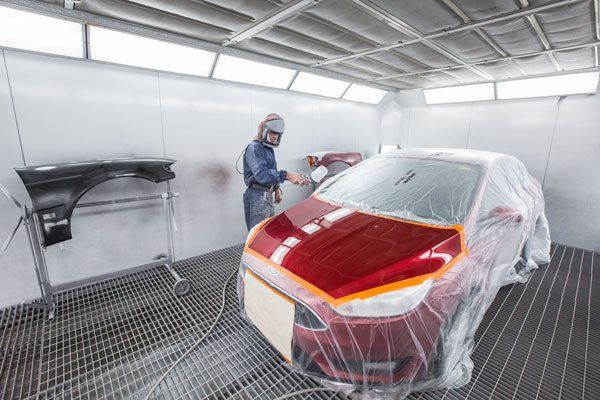 Spray Painting The Car — Mildura, VIC — Mel Schmidt Panel Works