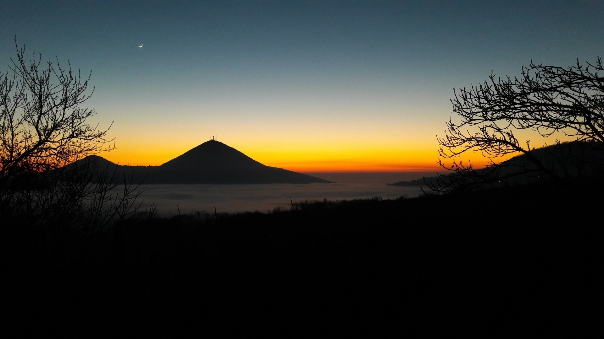 tramonto colli euganei