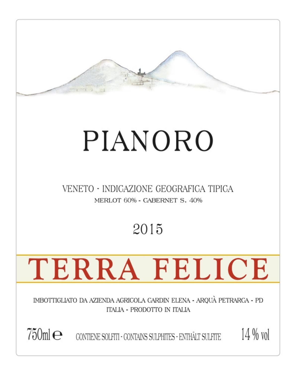 Pianoro 2015 etichetta