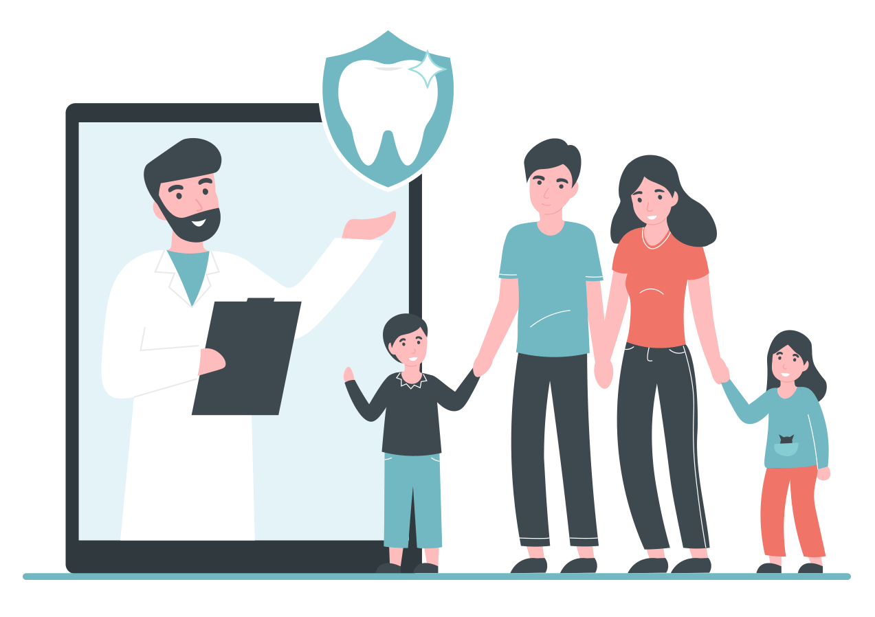 animation of dental patients arriving