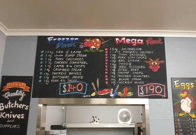Restaurant Menus — Butcher in Tamworth, NSW