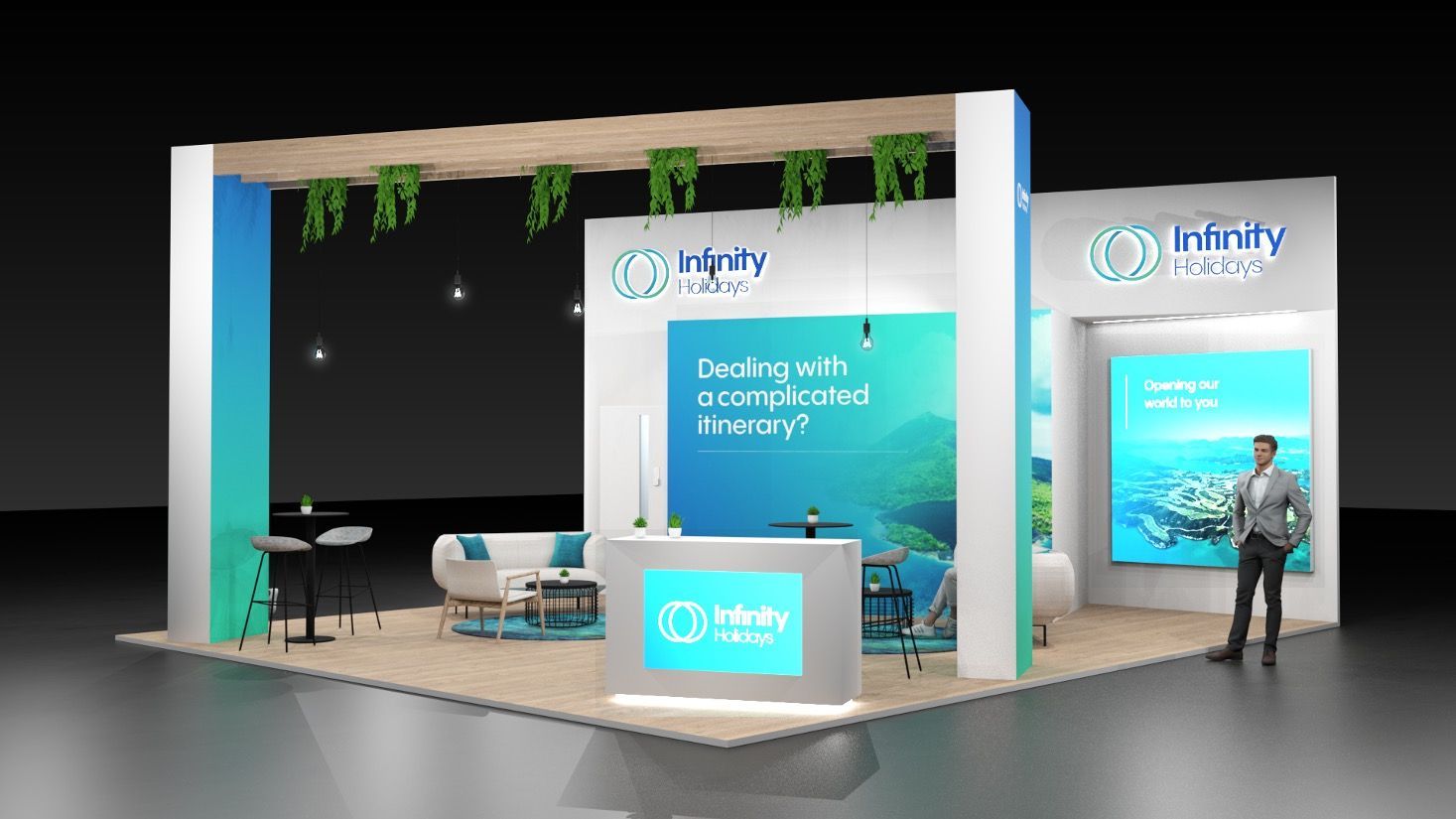 Exhibition stand desig & build WTM Excel London