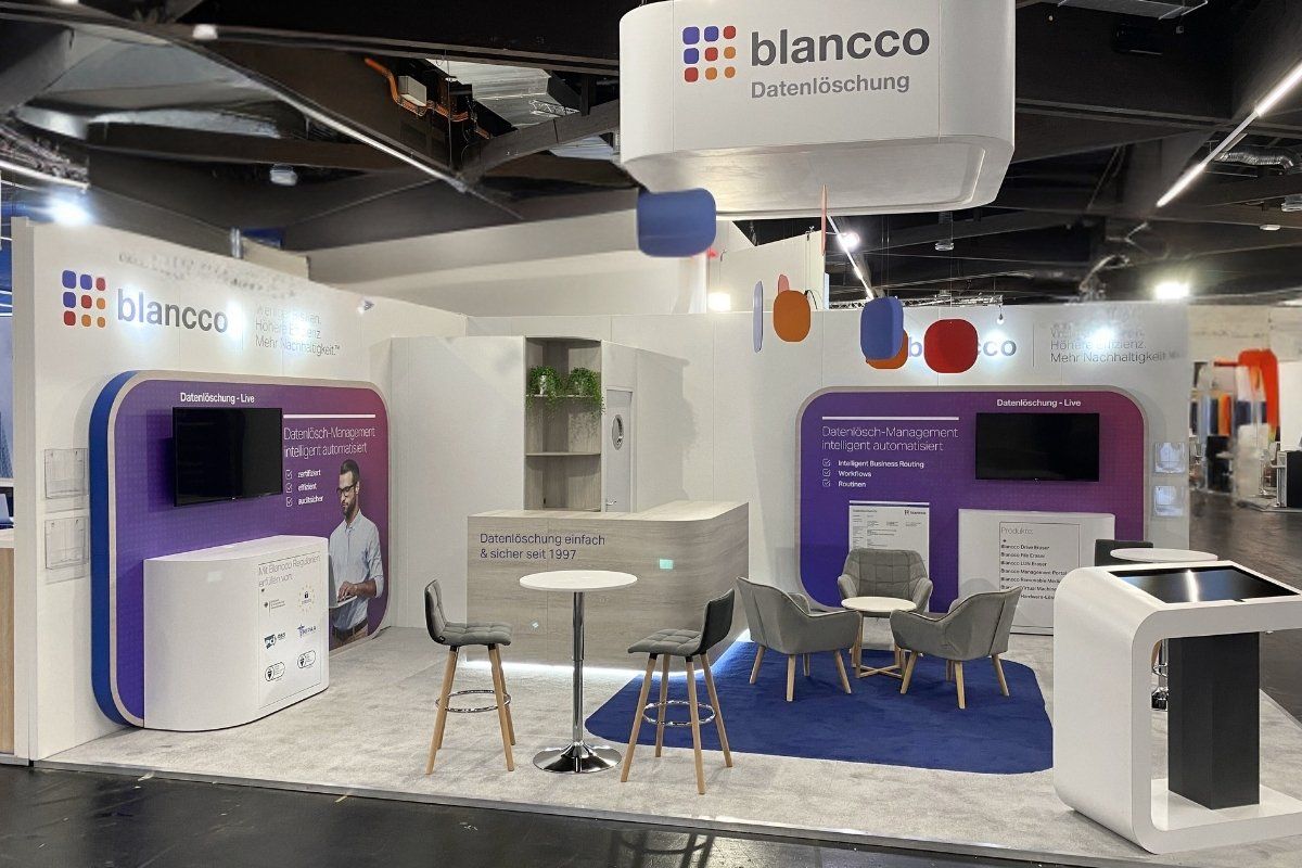 Eye-catching stand design for Blancco