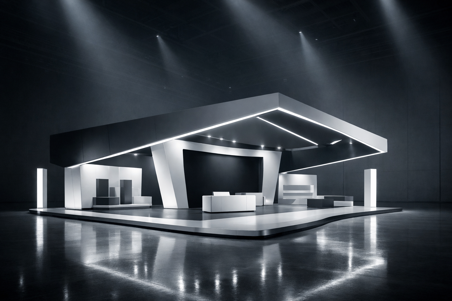 AI generated exhibition stand