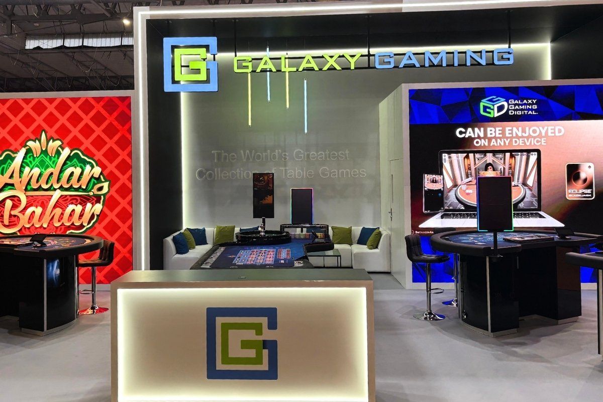 Lighting features on exhibition stand at ICE Gaming Barcelona
