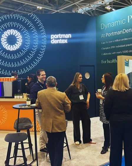 Portman Dentex stand at Dentistry Show showcasing new brand launch