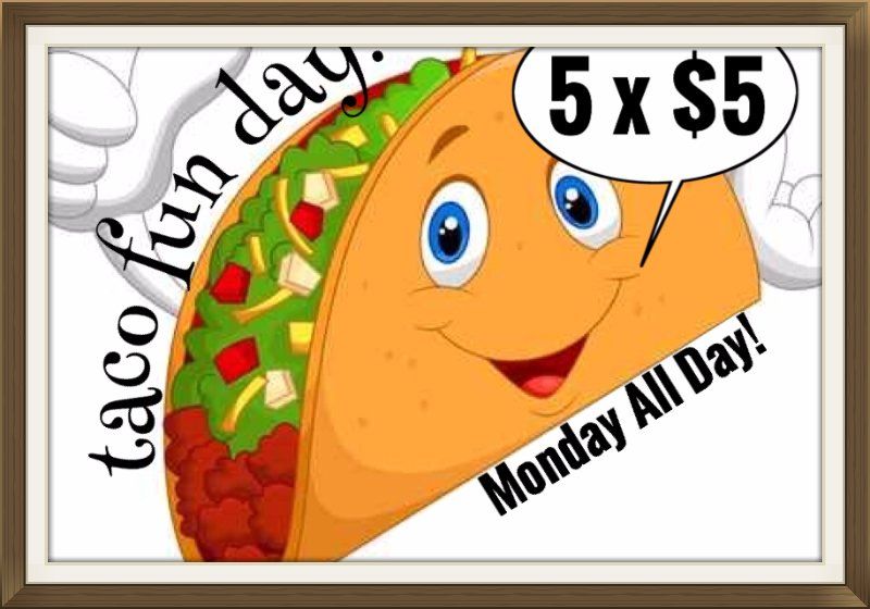 Cartoon taco offering a