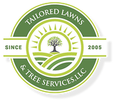 A logo for tailored lawns and tree services llc