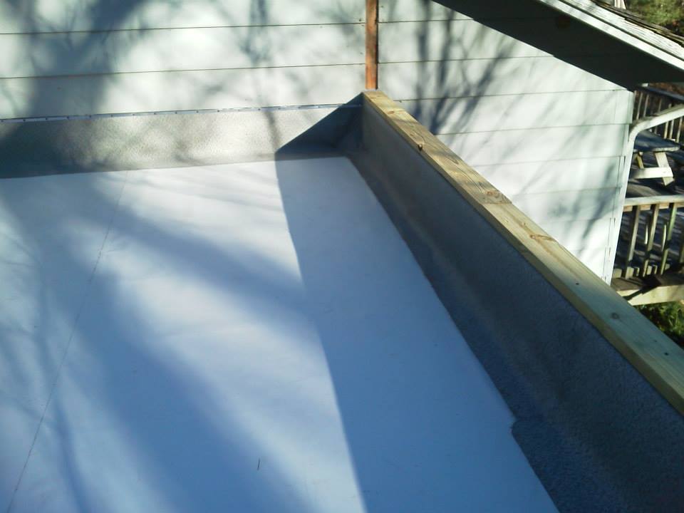 Beautiful Residential Flat Roof Coated In White — Candler, NC — ARS Construction Service