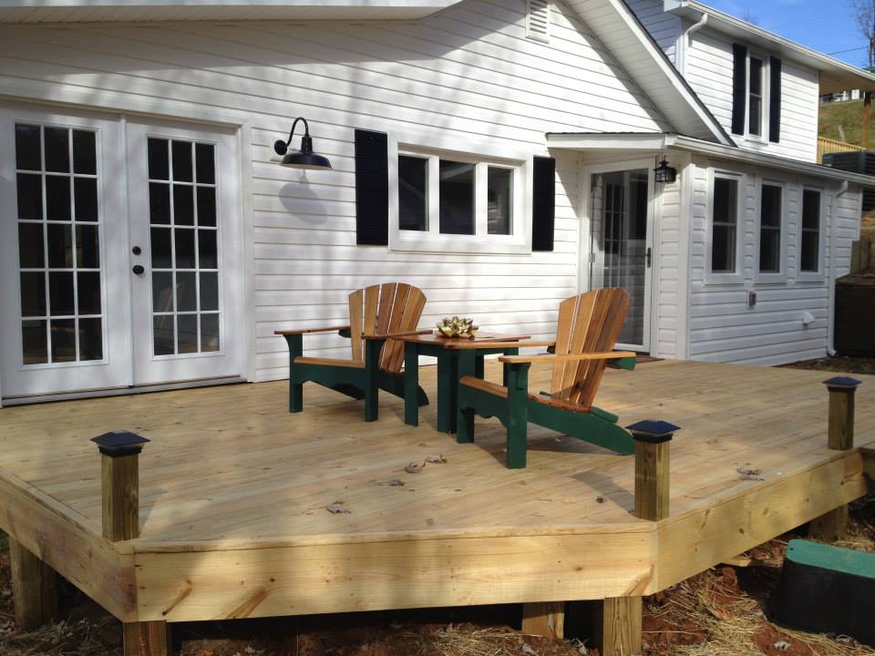 Wooden Deck Backyard — Candler, NC — ARS Construction Service
