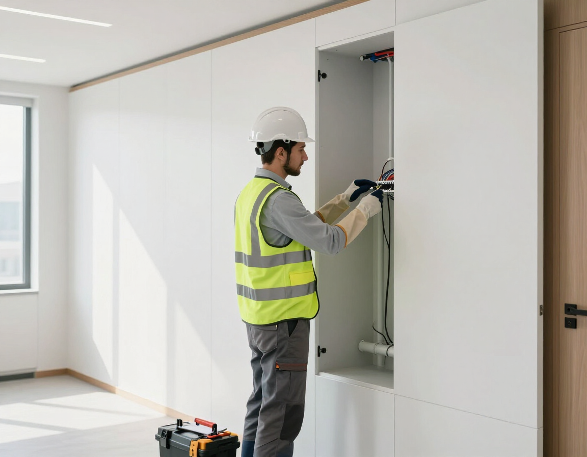 Equipo de SETTICHILE realizando instalaciones técnicas en obra