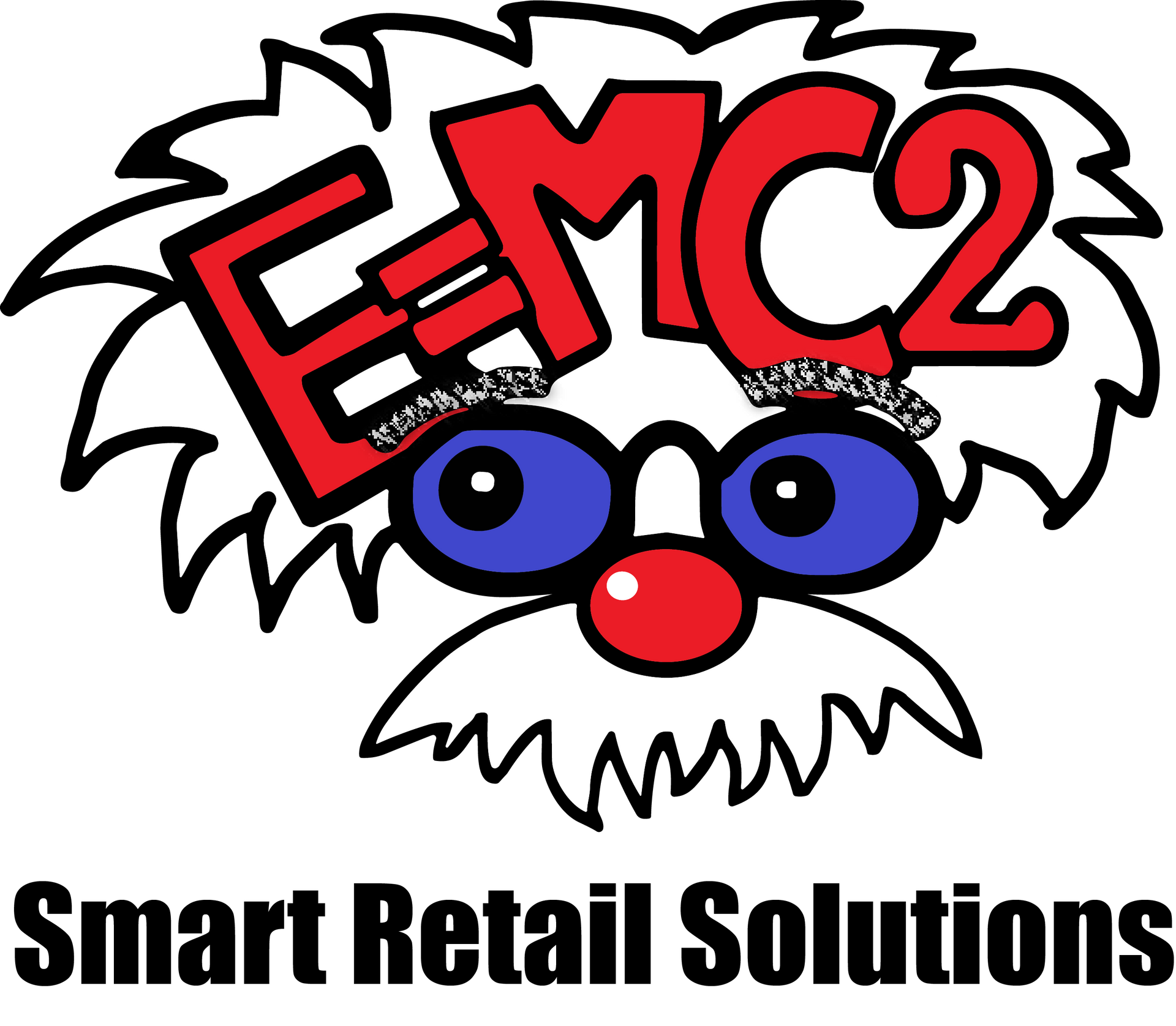 Cartoon Einstein head with 