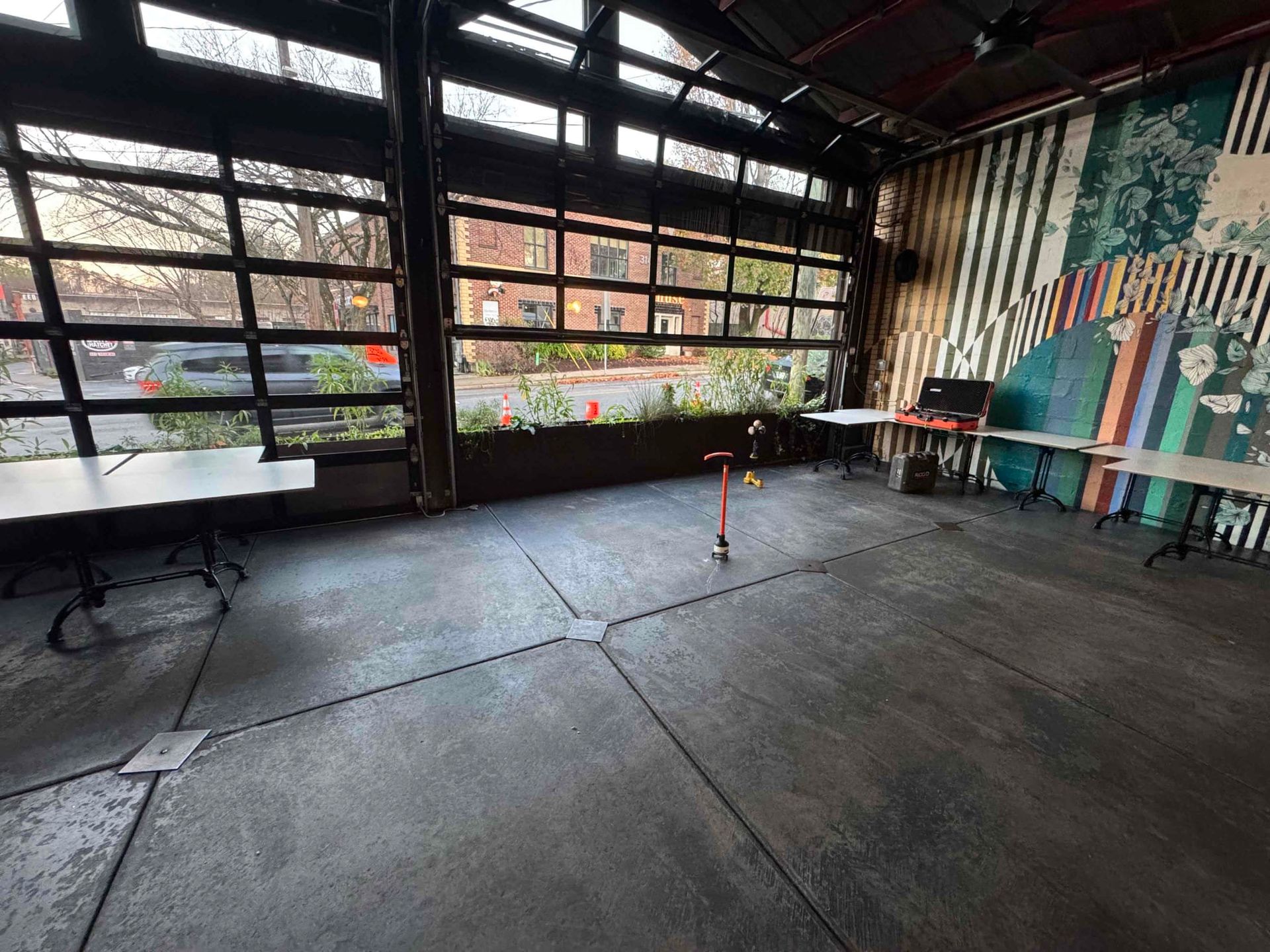 inside Fritti water line job