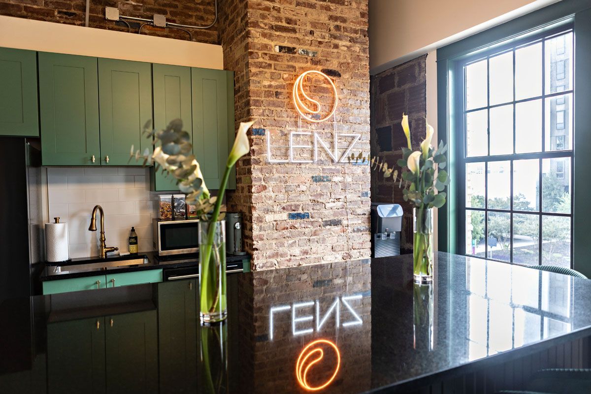 The new Lenz kitchen shown with a new sink installation.