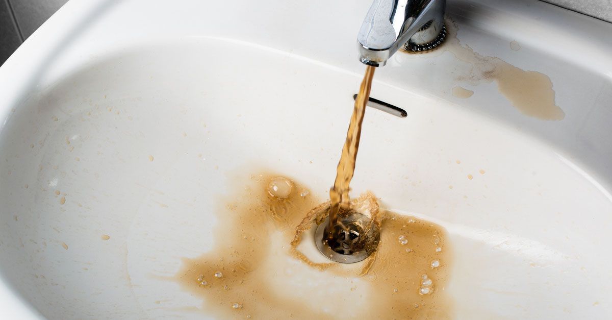 Brown water coming out of sink