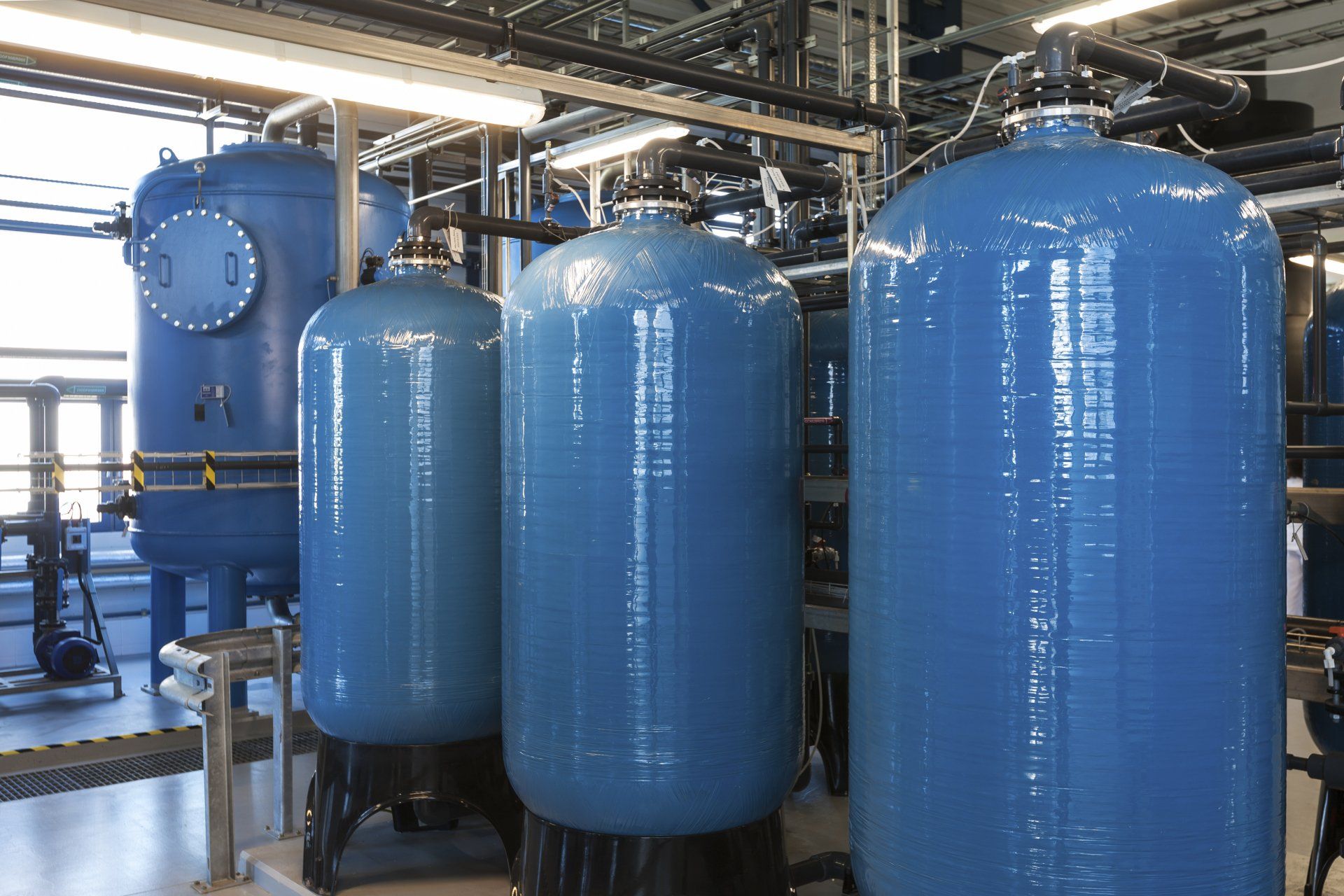 Water Tanks — 3 Big Blue Water Tanks in Cortland, OH