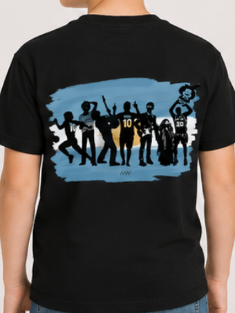 IDOLOS ARGENTINOS BASICA NIÑOS UNISEX - NEGRO