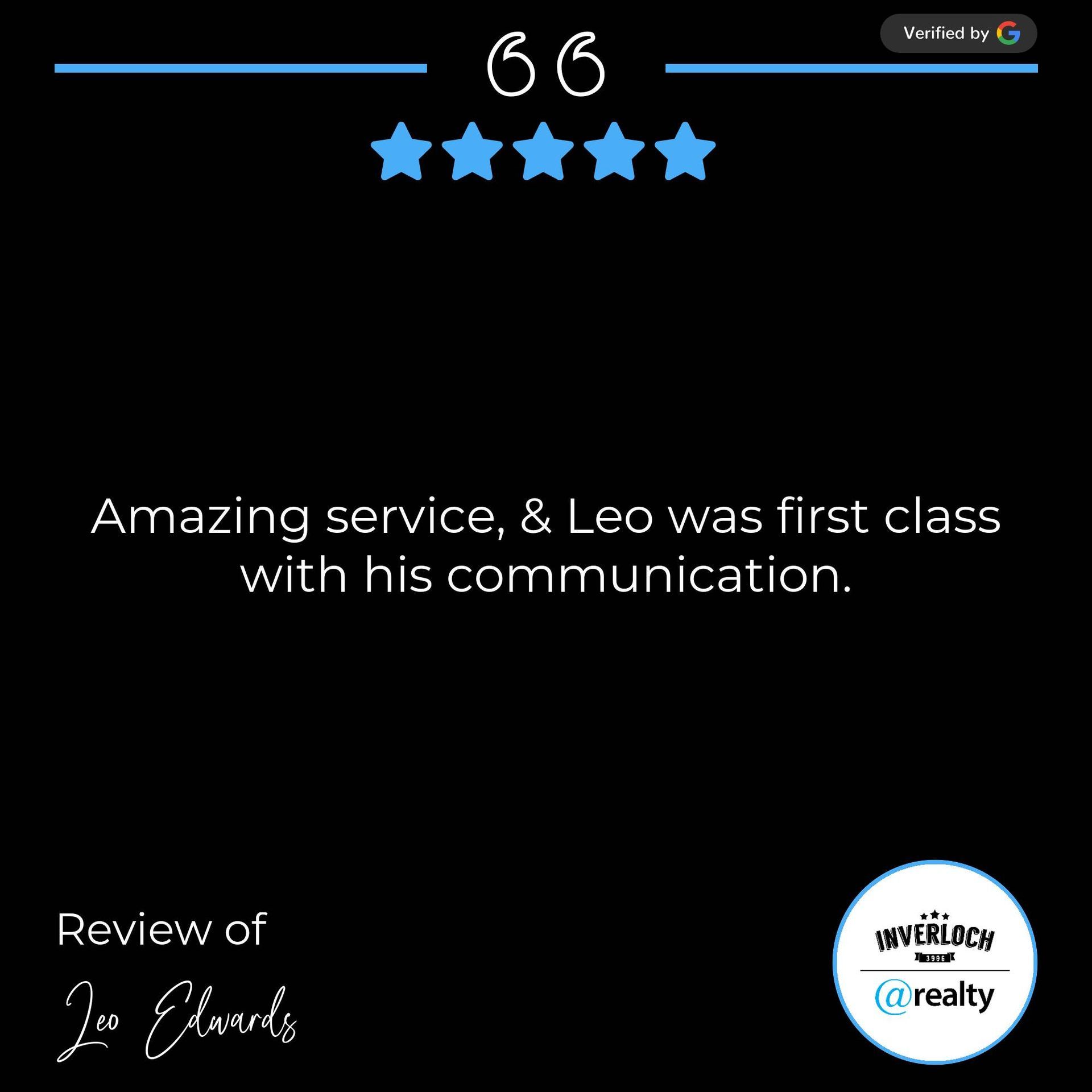 A review of amazing service and leo was first class with his communication.