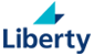 The liberty logo has a blue triangle on it.