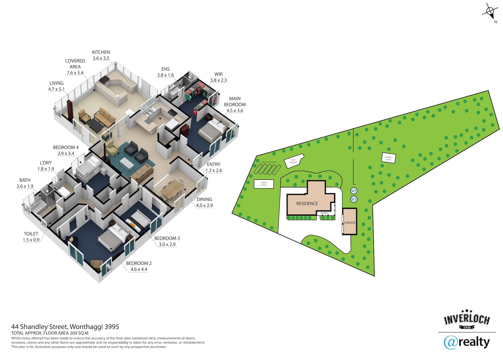 a 3d floor plan of a house and a map of the area .