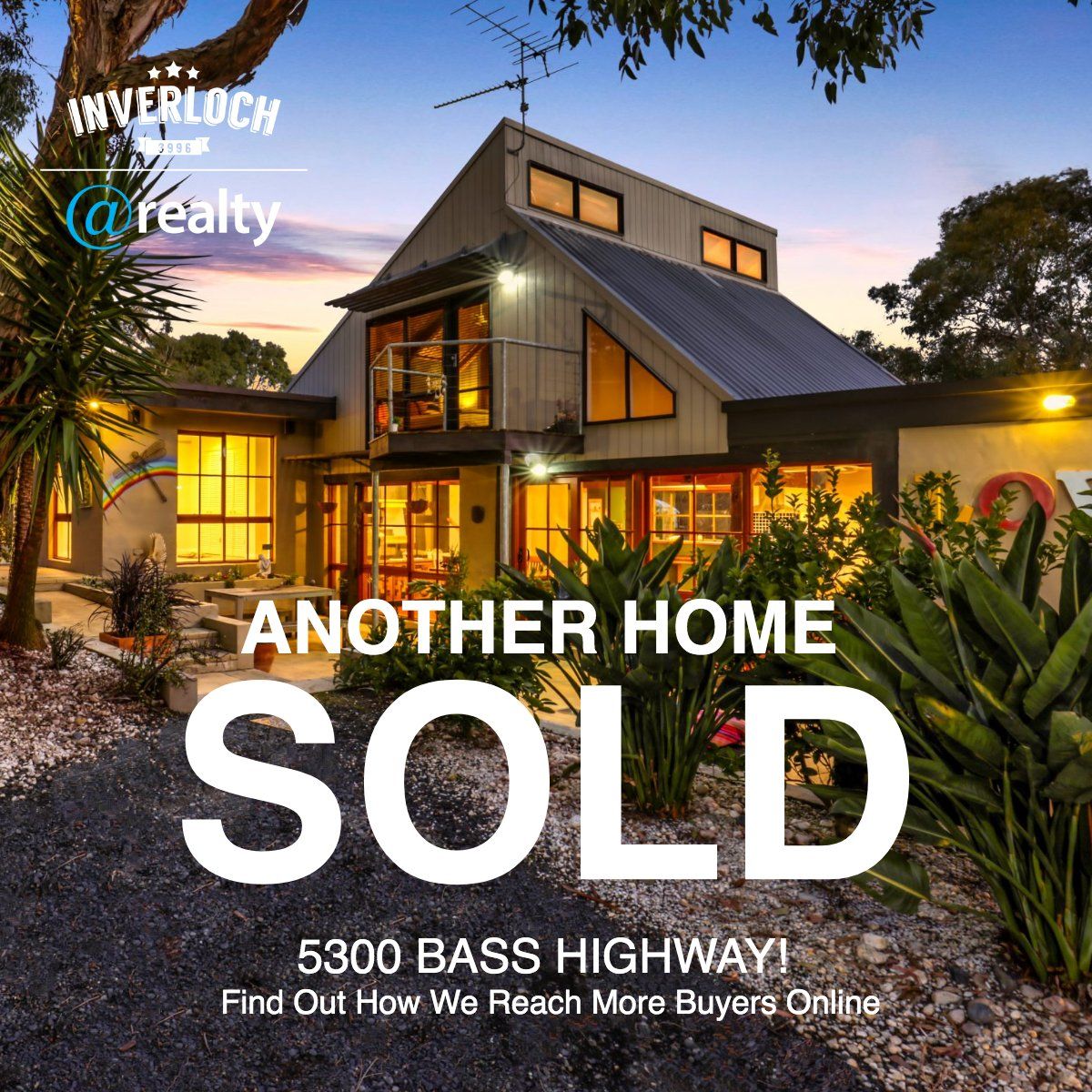 A picture of a house that has been sold