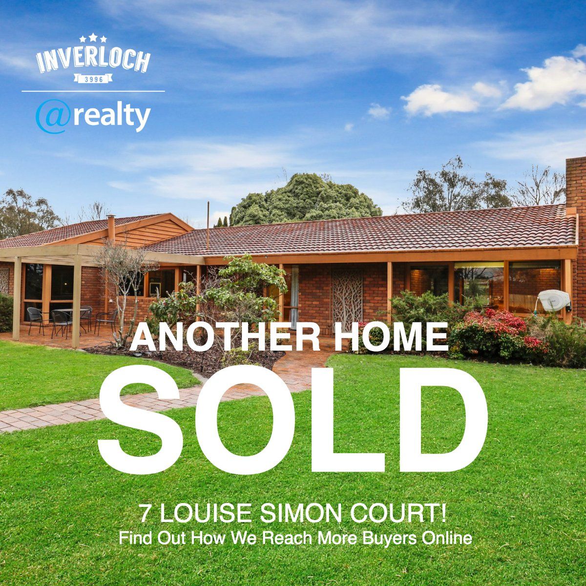 A picture of a house that has been sold