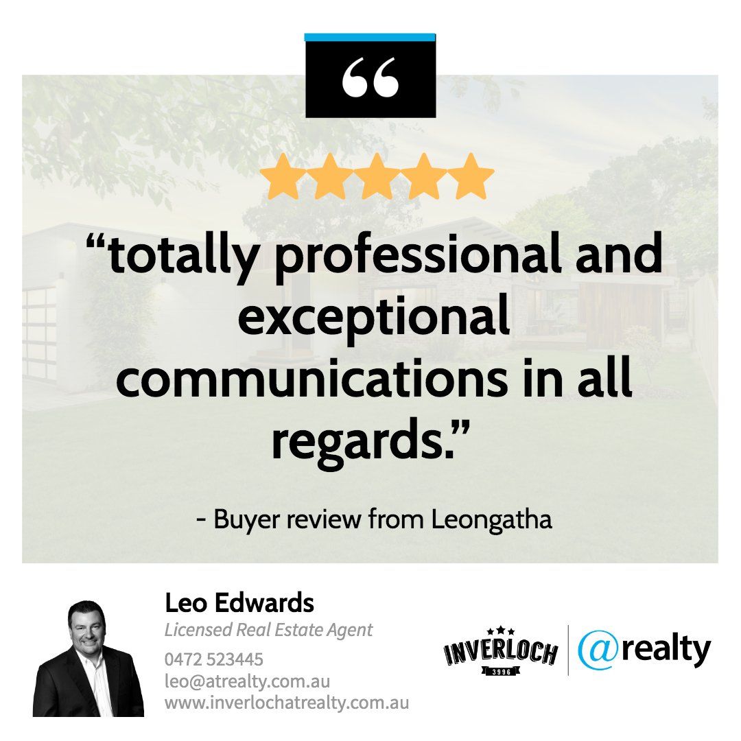 A buyer review from leongatha says that leo edwards is totally professional and exceptional communications in all regards.