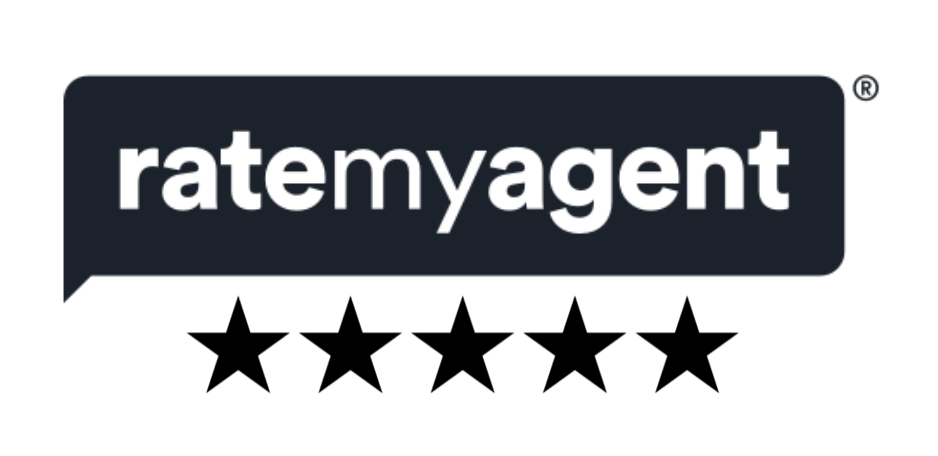 The ratemyagent logo has four stars on it.
