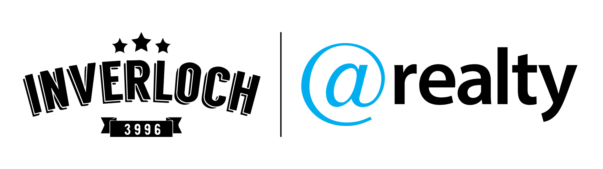 Inverloch Realty logo with black text and blue “@realty” on a white background