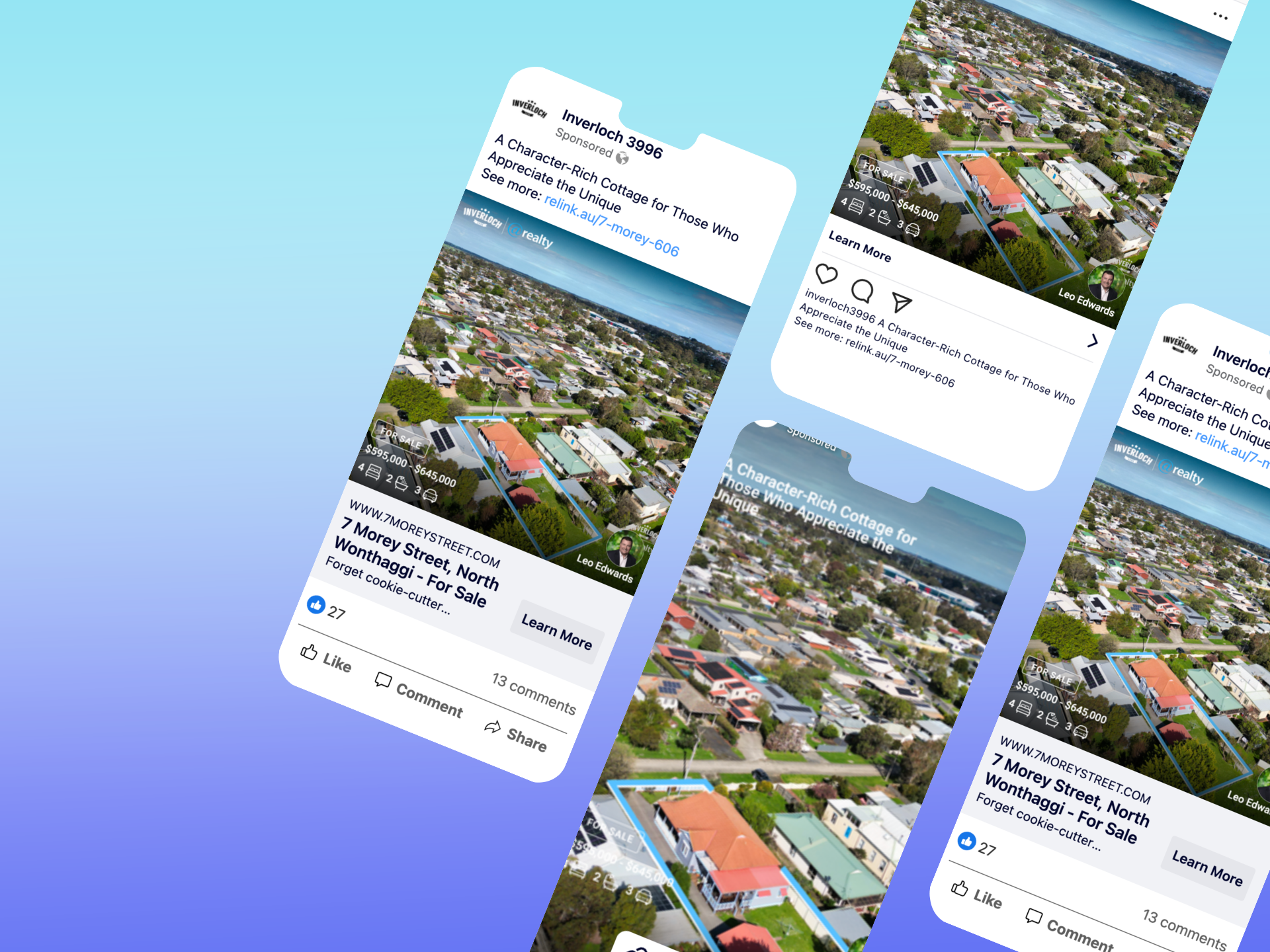 Digital marketing results showing 76,922 social media views and 88 enquiries for Wonthaggi property sale