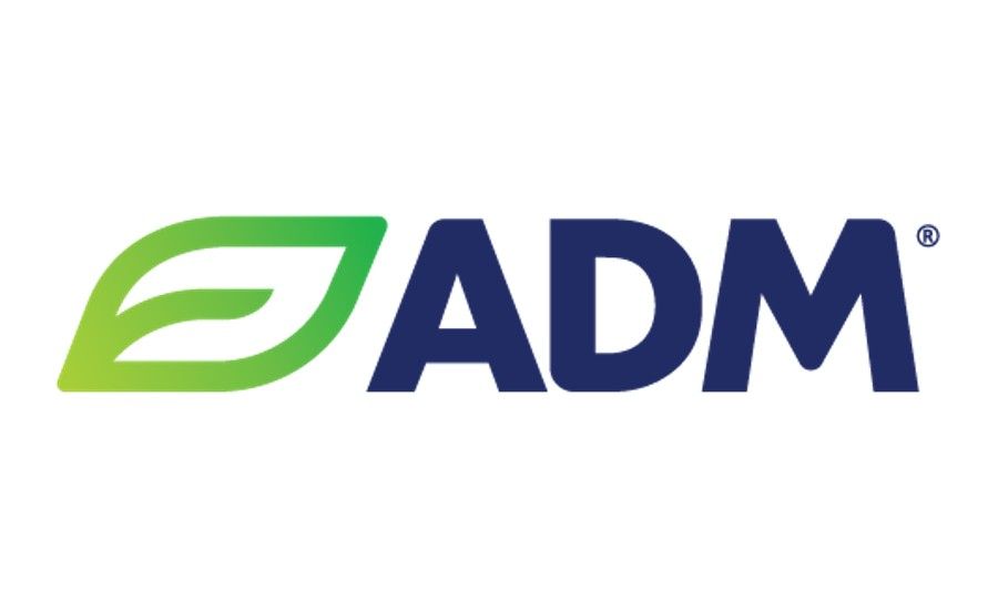 The adm logo is blue and green on a white background.